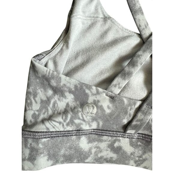 Lululemon Energy Bra Silver Grey Geometric Print, ACTIVEWEAR, GYM STRETCH, 2 - Picture 6 of 11